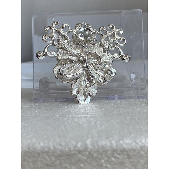 Jane 1997 Angel Of Love AOL Vintage Pin Brooch Rhinestone Silver Signed Jane - Picture 3 of 9